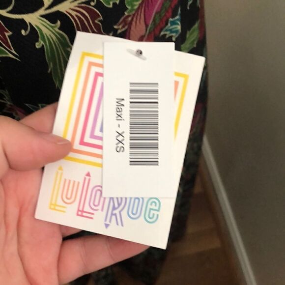 NWT LulaRoe Black Floral Maxi sz XXS - Picture 3 of 4